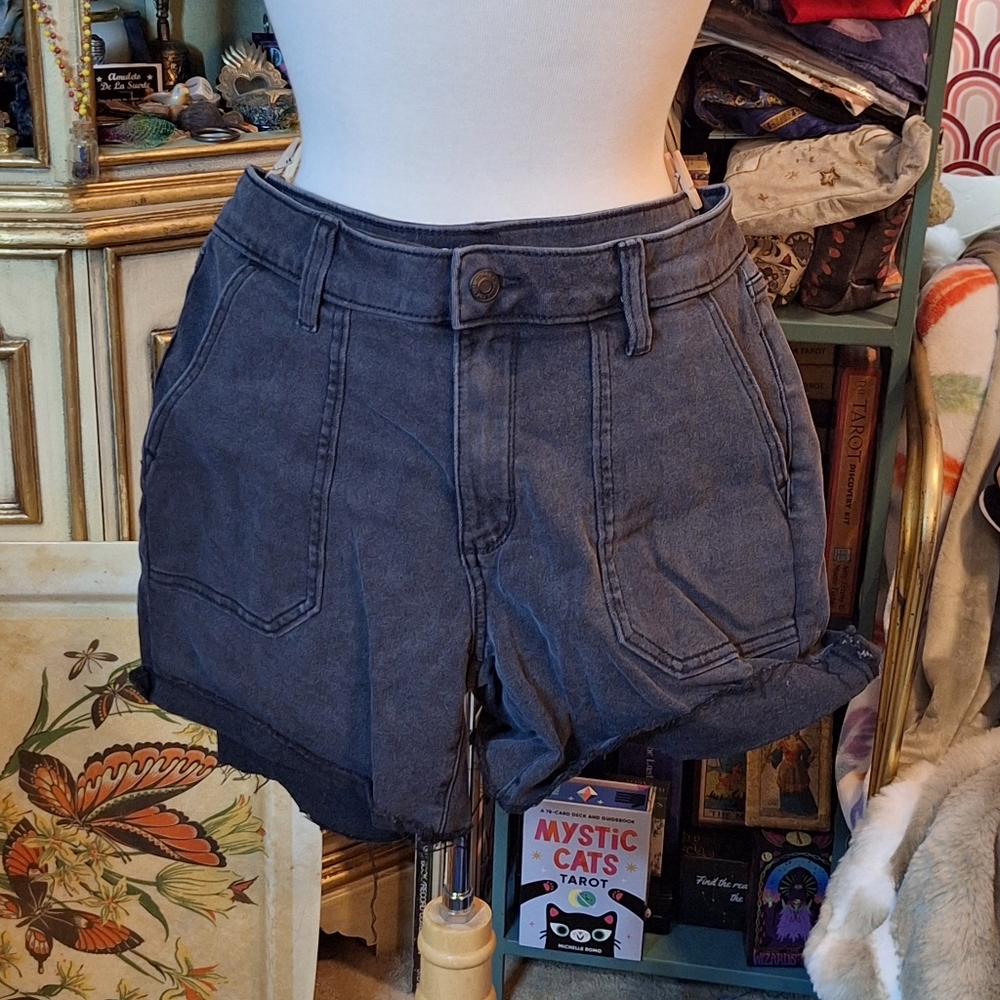 Sonoma Faded Black Grey Denim Shorts Size 8